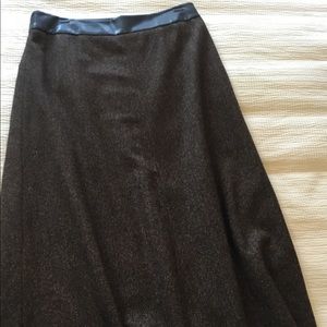 Studio Liz Claiborne Brown Tweed Wool Skirt 10